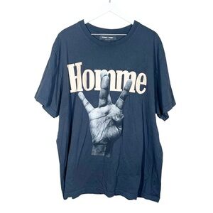 Homme + Femme Mens Short Sleeve Twisted Fingers Graphic Tee Shirt Size 3XL